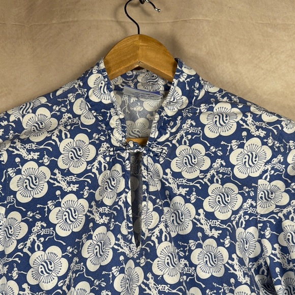Pine Cone Hill Fine Linens Floral Cotton Kimono Style Popover Top Womens Medium - Picture 2 of 11